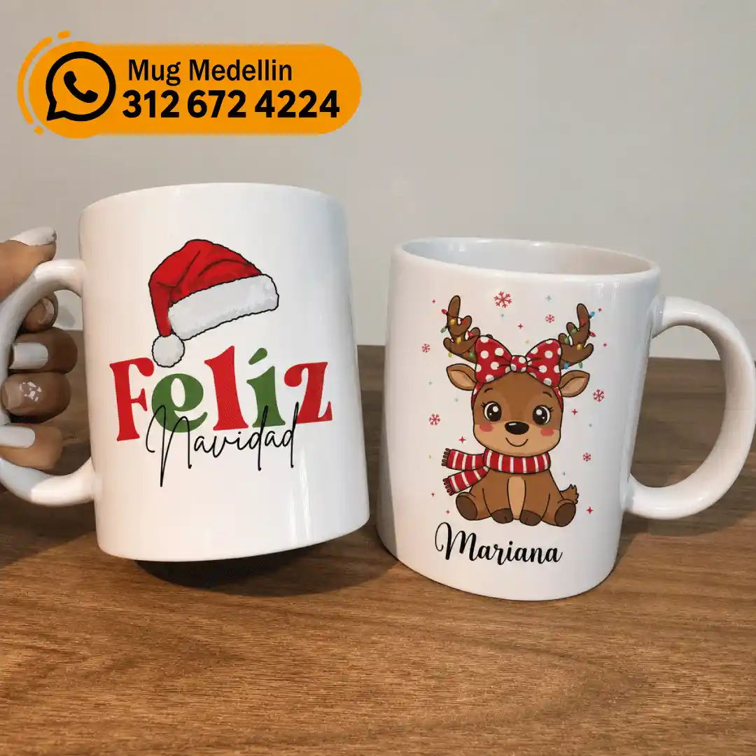 mugs navideños personalizados